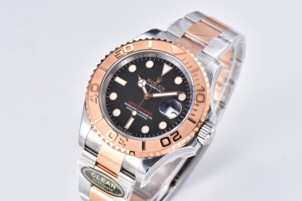 Rolex Yacht Master 126621 EverRose Gold Black Dial 40MM Mens Replica Watch - Image 4