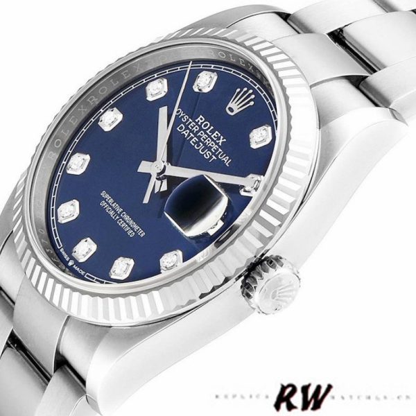 Rolex Datejust 126234 Blue Diamond Dial Stainless Steel 36MM Unisex Replica Watch - Image 4