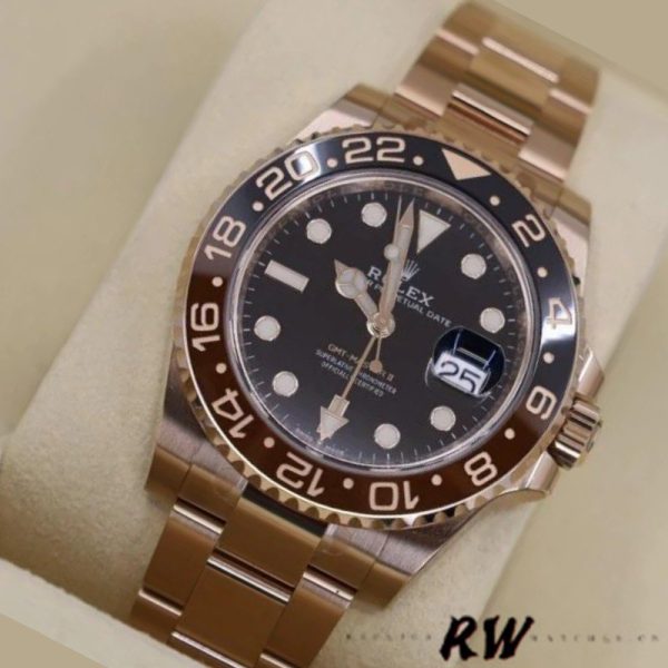 Rolex GMT-Master II 126715CHNR Black Dial Everose case 40MM Mens Replica Watch - Image 2
