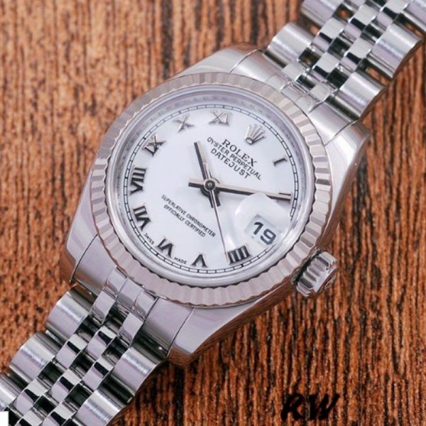 Rolex Datejust 179174 White Roman Dial Fluted Bezel 26MM Lady Replica Watch - Image 2