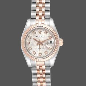Rolex Datejust 179171 Silver jubilee anniversary Dial Fluted Bezel 26MM Lady Replica Watch