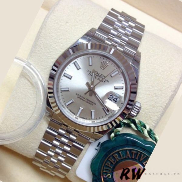 Rolex Datejust 279174 Stainless Steel Silver Index Dial 28mm Lady Replica Watch - Image 2