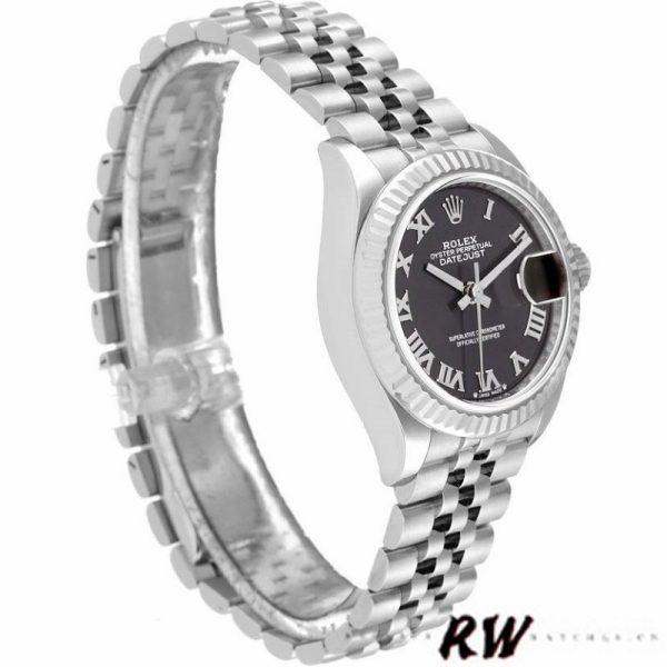 Rolex Datejust 279174 Stainless Steel Dark Grey Roman Dial 28mm Lady Replica Watch - Image 2