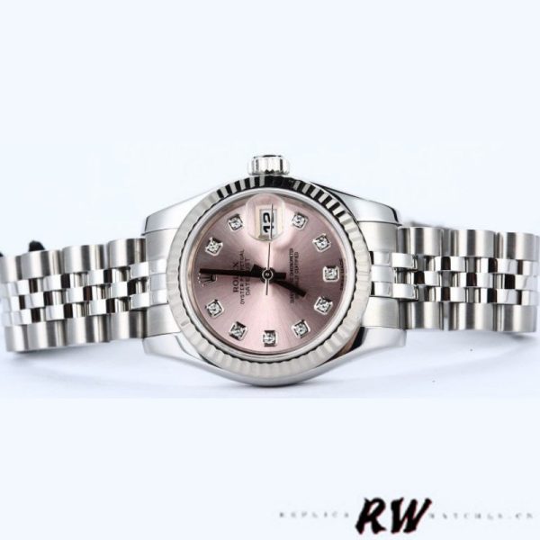 Rolex Datejust 179174 Pink Diamond Dial Fluted Bezel 26MM Lady Replica Watch - Image 4