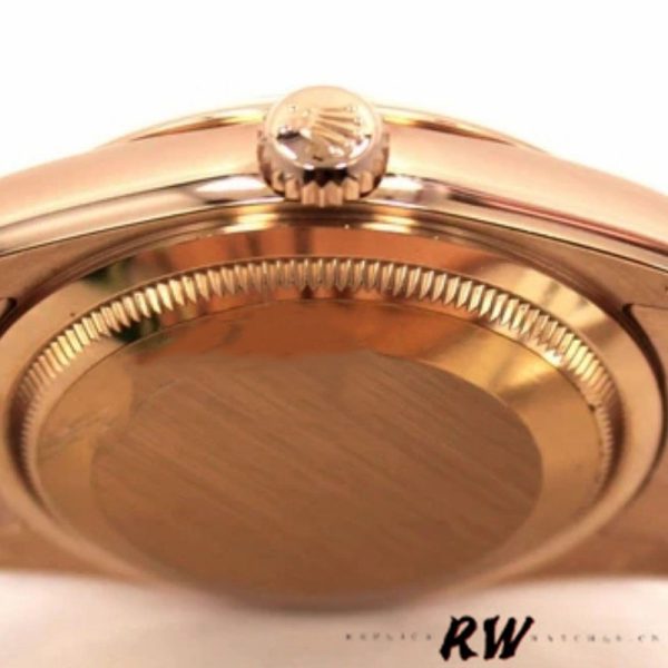 Rolex Day-Date 118205 Rose Gold Pink Diamond Dial 36mm Unisex Replica Watch - Image 4