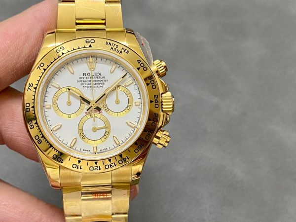 Rolex Cosmograph Daytona 116528 White Index Dial 40MM Mens Replica Watch - Image 3