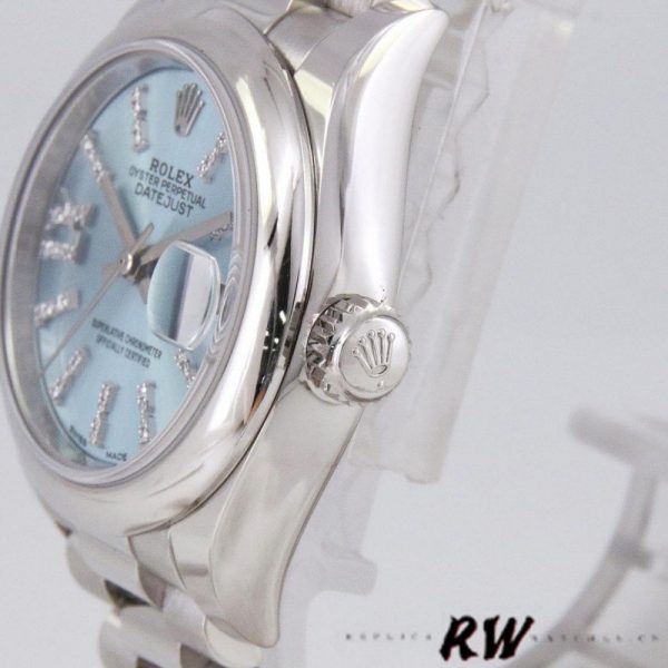 Rolex Datejust 279166 Ice Blue Dial Diamond Domed Bezel 28mm Lady Replica Watch - Image 3