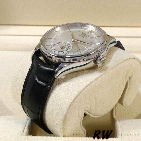 Rolex Cellini Dual Time 50529 Silver Dial 39mm Mens Replica Watch - Image 3