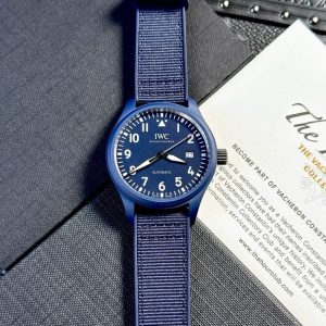 IWC Pilot??s Watch Laureus Sport Blue Ceramic Blue Dial Best Copy V7 Factory 41mm