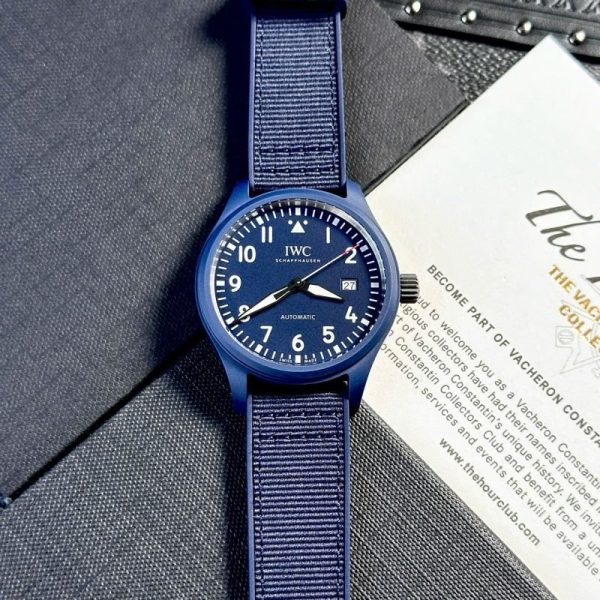 IWC Pilot??s Watch Laureus Sport Blue Ceramic Blue Dial Best Copy V7 Factory 41mm