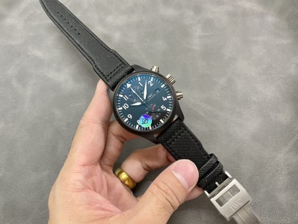 IWC Pilots Chronograph Top Gun IW389001 Black Ceramic Best Replica APSF 44mm
