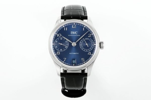 IWC Portugieser IW501704 Automatic Blue Dial Black Leather Strap Best Replica APSF 42mm