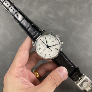 IWC Portugieser Chronograph Classic IW390302 White Dial Leather Strap Best Replica APSF 42mm