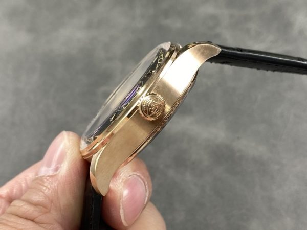 IWC Portugieser IW500713 Rose Gold Blue Dial Leather Strap Best Replica APSF 42mm - Image 5