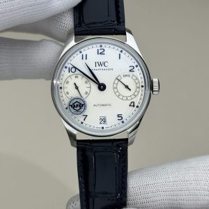 IWC Portugieser IW501702 Silver Dial Blue Arabic Numerals Leather Strap Best Copy APSF 42mm