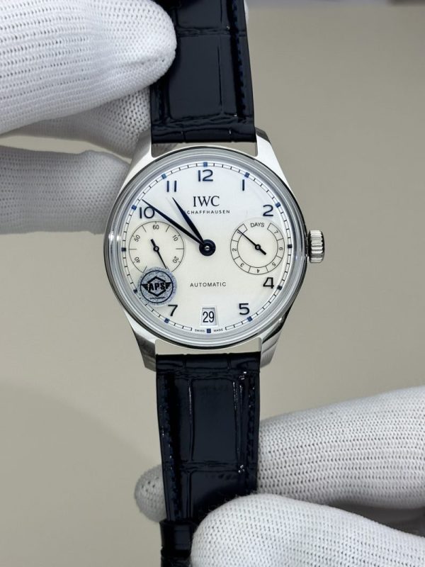 IWC Portugieser IW501702 Silver Dial Blue Arabic Numerals Leather Strap Best Copy APSF 42mm