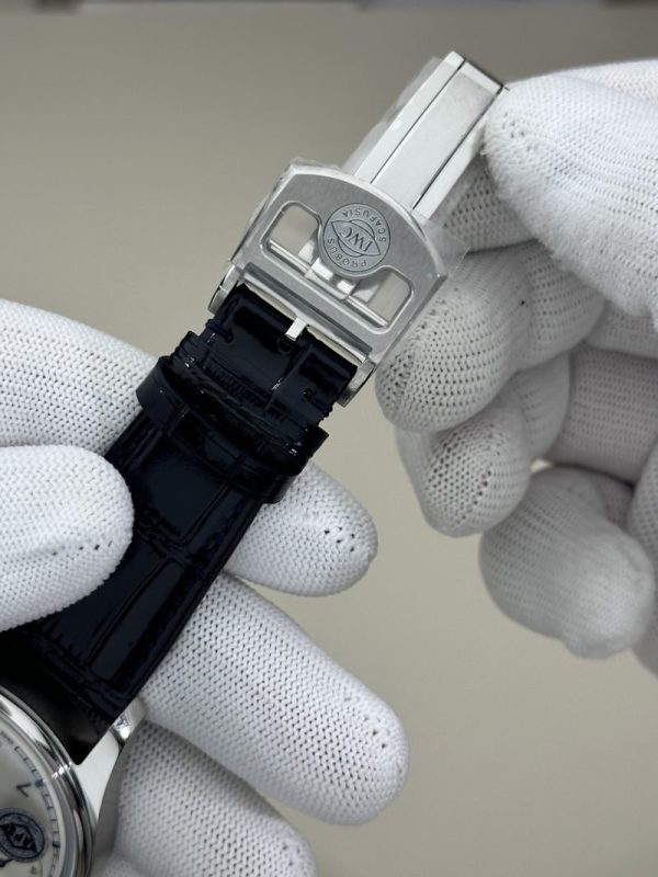 IWC Portugieser IW501702 Silver Dial Blue Arabic Numerals Leather Strap Best Copy APSF 42mm - Image 9