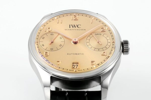 IWC Portugieser IW501705 Beige Dial Leather Strap Best Clone APSF 42mm - Image 4