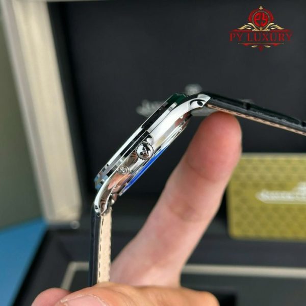 Jaeger-LeCoultre Master Ultra Thin Moon Black Dial Leather Best Replica APSF 39mm - Image 6