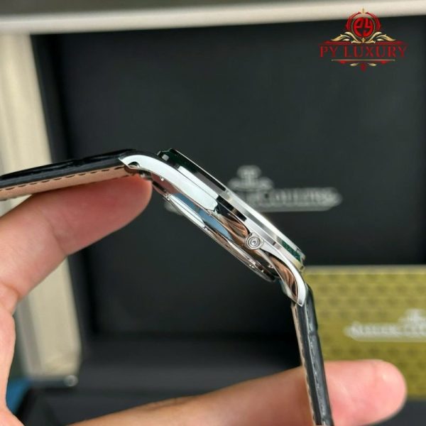Jaeger-LeCoultre Master Ultra Thin Moon Black Dial Leather Best Replica APSF 39mm - Image 7