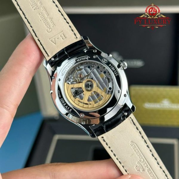 Jaeger-LeCoultre Master Ultra Thin Moon Black Dial Leather Best Replica APSF 39mm - Image 8