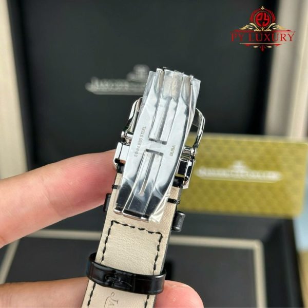 Jaeger-LeCoultre Master Ultra Thin Moon Black Dial Leather Best Replica APSF 39mm - Image 9