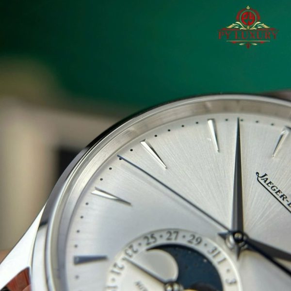 Jaeger-LeCoultre Master Ultra Thin Moon Silver Dial Leather Best Replica APSF 39mm - Image 6