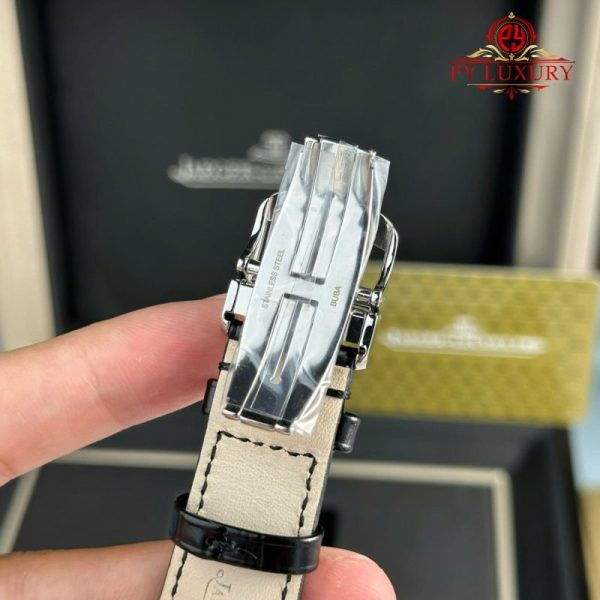 Jaeger-LeCoultre Master Ultra Thin Moon Silver Dial Leather Best Replica APSF 39mm - Image 10