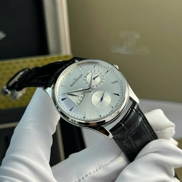 Jaeger-LeCoultre Master Ultra Thin Reserve De Marche Q1378420 Silver Dial Leather Strap Best Replica 39mm - Image 3