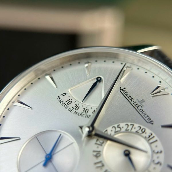 Jaeger-LeCoultre Master Ultra Thin Reserve De Marche Q1378420 Silver Dial Leather Strap Best Replica 39mm - Image 8