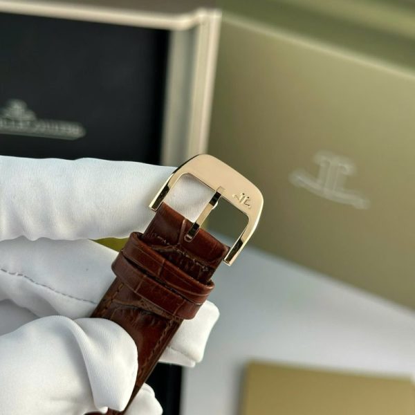 Jaeger-LeCoultre Master Ultra Thin Reserve De Marche Rose Gold Champagne Dial Leather Strap Best Replica ZF 39mm - Image 12