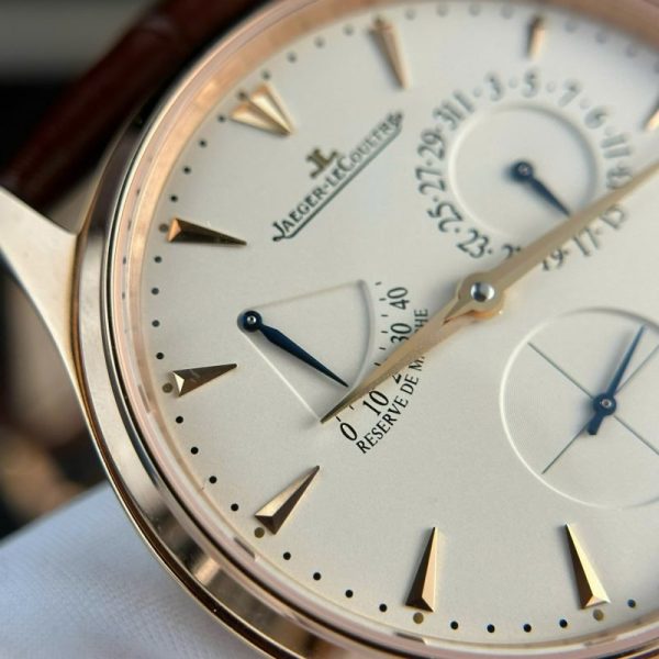 Jaeger-LeCoultre Master Ultra Thin Reserve De Marche Rose Gold Champagne Dial Leather Strap Best Replica ZF 39mm - Image 7