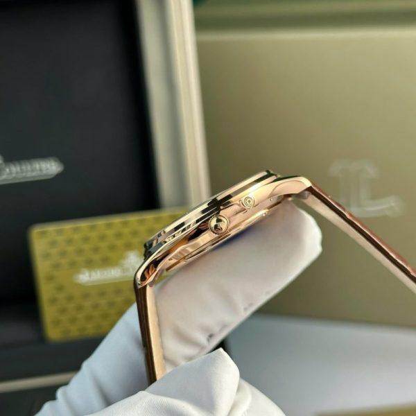 Jaeger-LeCoultre Master Ultra Thin Reserve De Marche Rose Gold Champagne Dial Leather Strap Best Replica ZF 39mm - Image 9