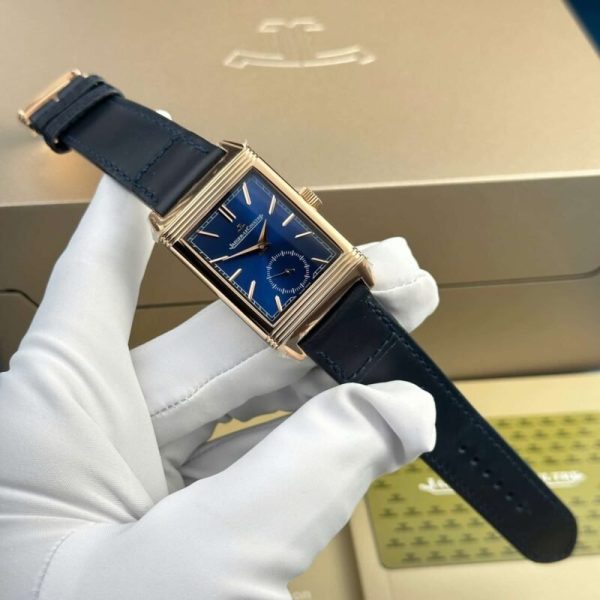 Jaeger-LeCoultre Reverso Tribute Monoface Small Seconds Rose Gold Blue Dial Best Replica MGF 45.6??27.4mm - Image 2