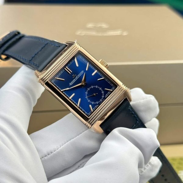 Jaeger-LeCoultre Reverso Tribute Monoface Small Seconds Rose Gold Blue Dial Best Replica MGF 45.6??27.4mm - Image 3