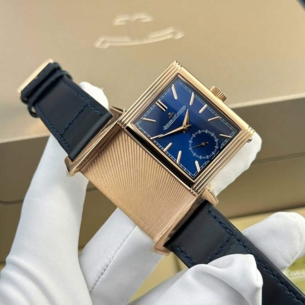 Jaeger-LeCoultre Reverso Tribute Monoface Small Seconds Rose Gold Blue Dial Best Replica MGF 45.6??27.4mm - Image 5