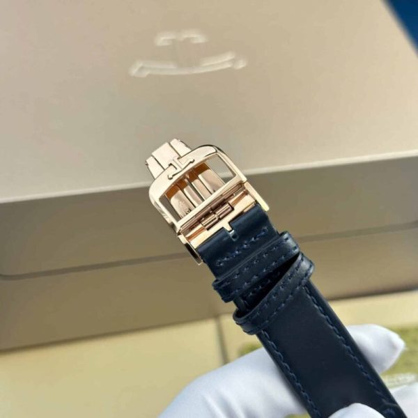 Jaeger-LeCoultre Reverso Tribute Monoface Small Seconds Rose Gold Blue Dial Best Replica MGF 45.6??27.4mm - Image 9