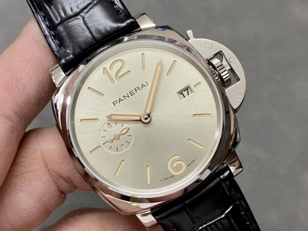 Panerai Luminor Due PAM1249 Ivory Sun-brushed Dial Leather Strap Best Replica VSF 42mm - Image 2