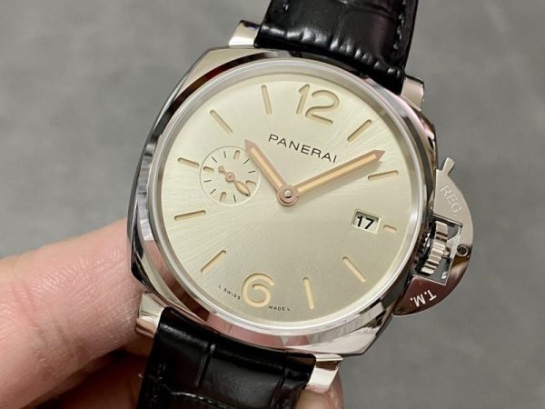Panerai Luminor Due PAM1249 Ivory Sun-brushed Dial Leather Strap Best Replica VSF 42mm - Image 3