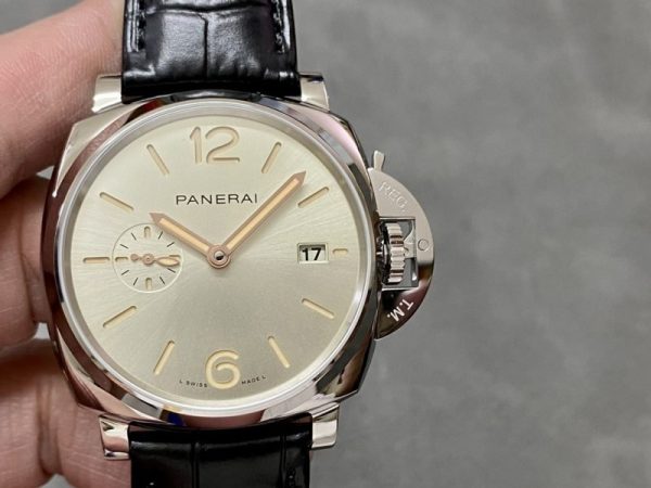 Panerai Luminor Due PAM1249 Ivory Sun-brushed Dial Leather Strap Best Replica VSF 42mm - Image 4
