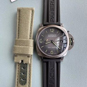 Panerai Luminor Marina Navy Seals PAM01412 Grey Dial Rubber Strap Best Replica VSF 44mm