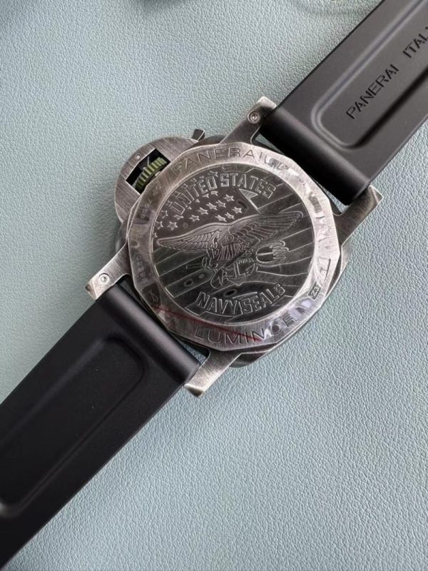 Panerai Luminor Marina Navy Seals PAM01412 Grey Dial Rubber Strap Best Replica VSF 44mm - Image 7