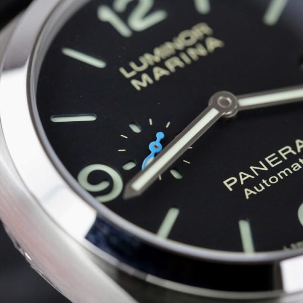 Panerai Luminor Marina Steel Black Dial PAM1312 Leather Best Replica VSF 44mm - Image 4