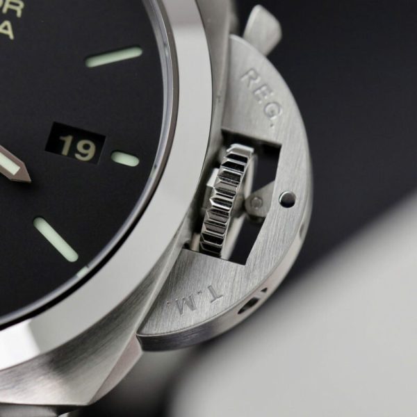 Panerai Luminor Marina Steel Black Dial PAM1312 Leather Best Replica VSF 44mm - Image 6