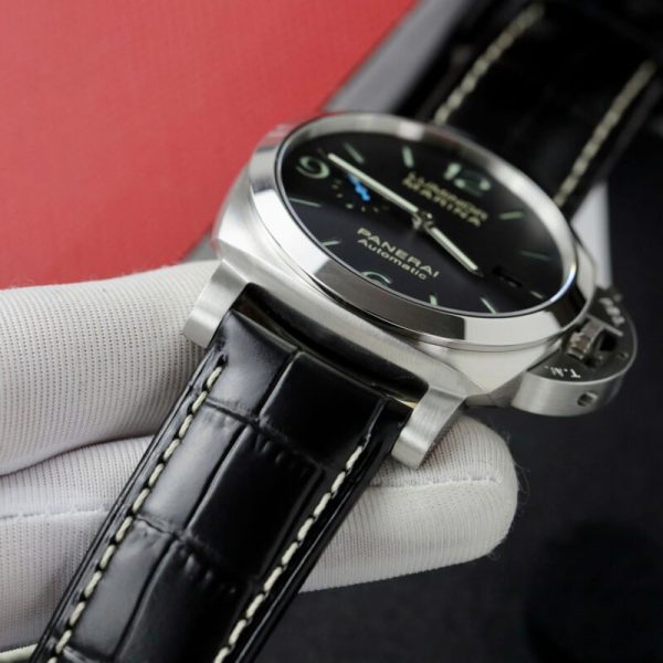 Panerai Luminor Marina Steel Black Dial PAM1312 Leather Best Replica VSF 44mm - Image 7