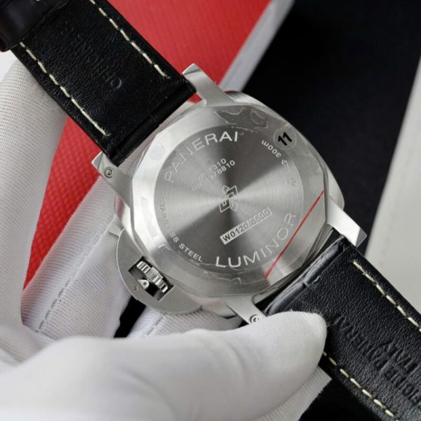Panerai Luminor Marina Steel Black Dial PAM1312 Leather Best Replica VSF 44mm - Image 9