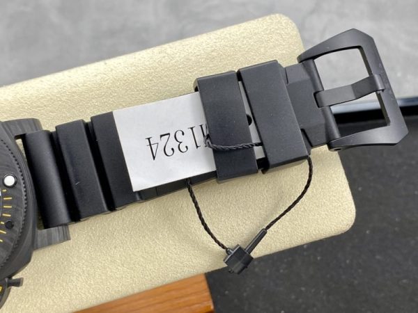 Panerai Submersible GMT Carbotech Navy Seals PAM 1324 Black Carbon Rubber Strap Best Replica VSF 44mm - Image 8