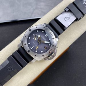 Panerai Submersible GMT Navy Seals PAM 1323 Grey Dial Rubber Strap Best Replica VSF 44mm