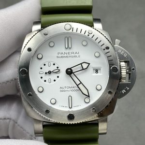 Panerai Submersible Quarantaquattro Bianco PAM1226 White Dial Green Rubber Strap 1:1 Best Replica VSF 44mm