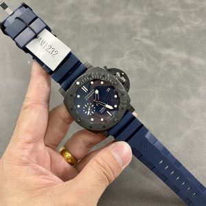Panerai Submersible Quarantaquattro Carbotech Blu Abisso PAM1232 Blue Dial Rubber Strap Best Replica VSF 44mm
